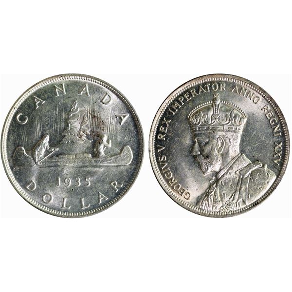 1935 $1 "SWL" ICCS Superb Gem Mint State-66, Fully brilliant and lustrous.