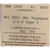 Image 3 : 1935 $1 "J.O.P. Type 2 & Dbl XXV & Dbl Voyageur" ICCS About Uncirculated-50.  Rare "Triple" Variety 
