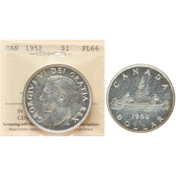 1952 $1 "NWL" ICCS Superb Gem Proof-Like-66 Fully brilliant with great reflective surfaces.
