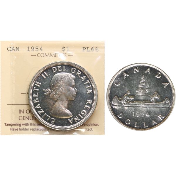 1954 $1 ICCS Superb Gem Proof-Like-66 Fully brilliant with great reflective surfaces and nice Cameo 