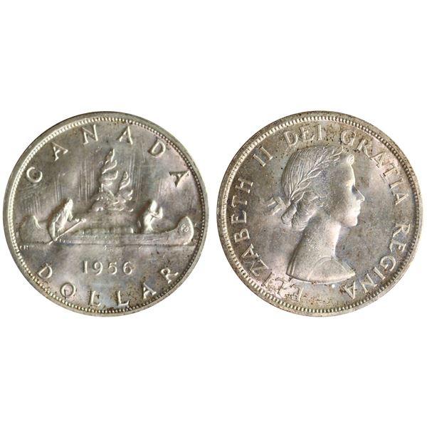 1956 $1 ICCS Graded Gem Mint State-65. Rare in this Grade.  A similar example brought in $4481 at th