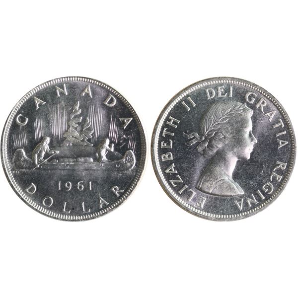 1961 $1 "Arrow Head" ICCS Gem Mint State-65 Fully brilliant and lustrous.  Best example seen and han