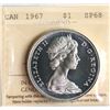 Image 2 : 1967 $1 ICCS Splendid SPECIMEN-68 Heavy Cameo.  Blast white with great fields and surfaces.  Amongst