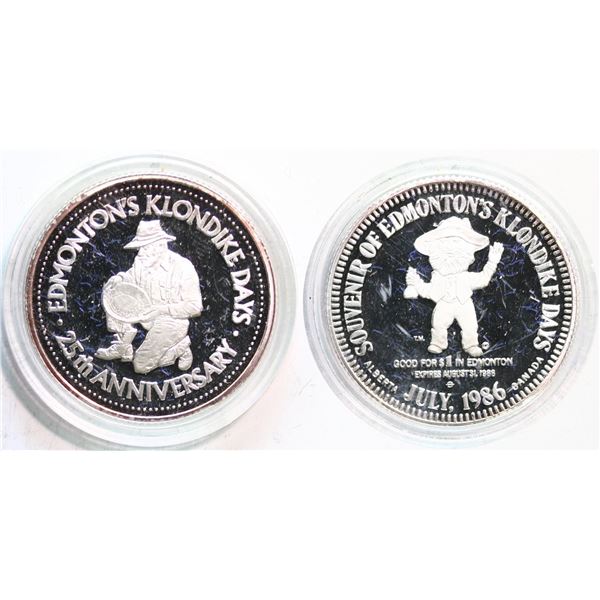1986 Last Year of Issue Edmonton Klondike - Pelletier # AB295,17.0g Mintage: 400