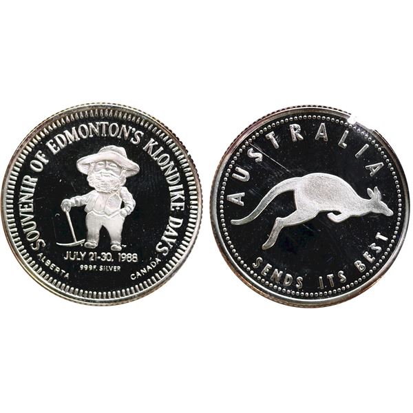 1988 Edmonton Klondike in vinyl pouch; Mintage: ?