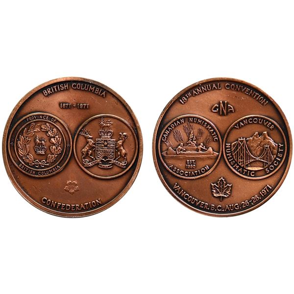 CNA-18B 1971 Vancouver 18th Annual Convention Antiqued Bronze