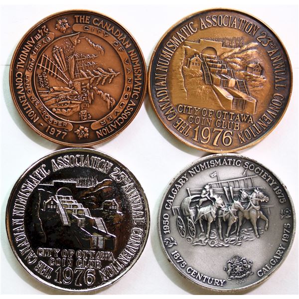 Medals; CNA medals, 1975-1977 - Ottawa, calgary, Vancouver.  Includes 4 silver, Bronze, and award me