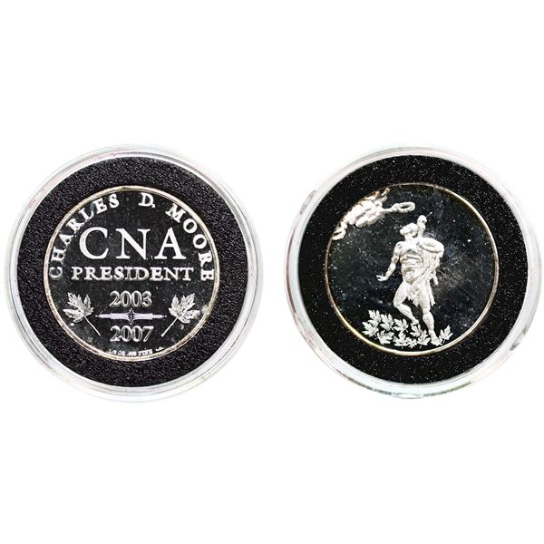 CNA 2007 Niagara Falls - Charles Moore Special Presidents Medal silver with autographed letter