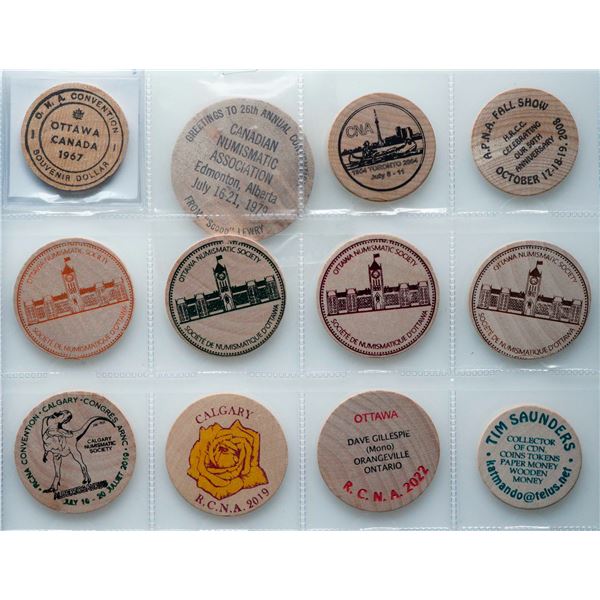 Lot of 20 numismatic woods
