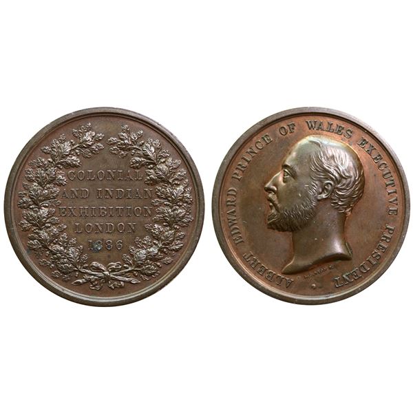 Great Britain Colonial and Indian Exhibition London 1886 52 mm bronze BHM# 3209, Eimer# 1725; UNC