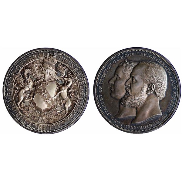 Medal; 1888 Lord & Lady Stanley of Preston - Governor General's Silver Medal in Original Case. AR, 7