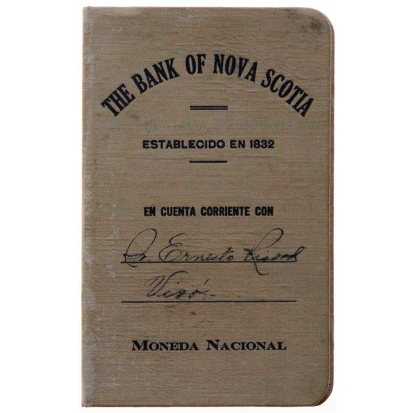 Exonumia; The Bank of Nova Scotia in Havana Habana), Cuba, Vintage savings Bank booklets, last entry