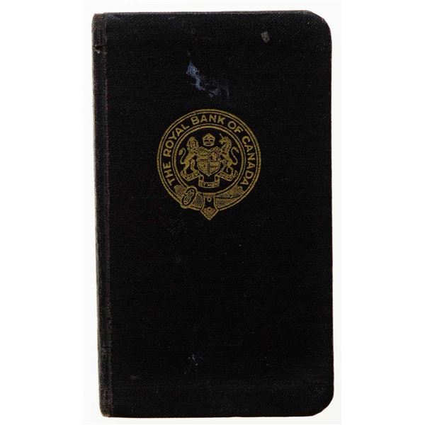 Exonumia; The Royal Bank of Canada in Havana (Habana), Cuba, Vintage savings Bank booklets, last ent