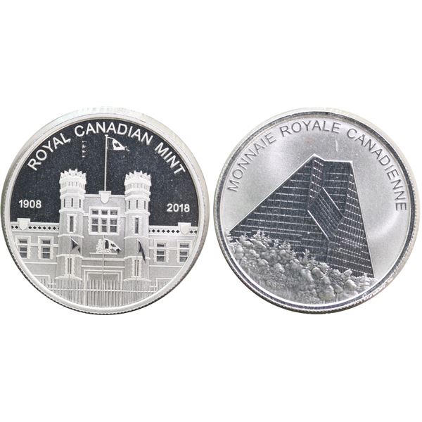 Token; 1908-2018 "RCM Commemorative Token" .999 pure silver.  Tax exempt