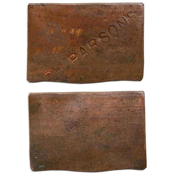 Parson's Token Gingras #240j PH PARSONS (Copper) Rarity 7.  Dimensions 35mm x 25mm.  Larger then the
