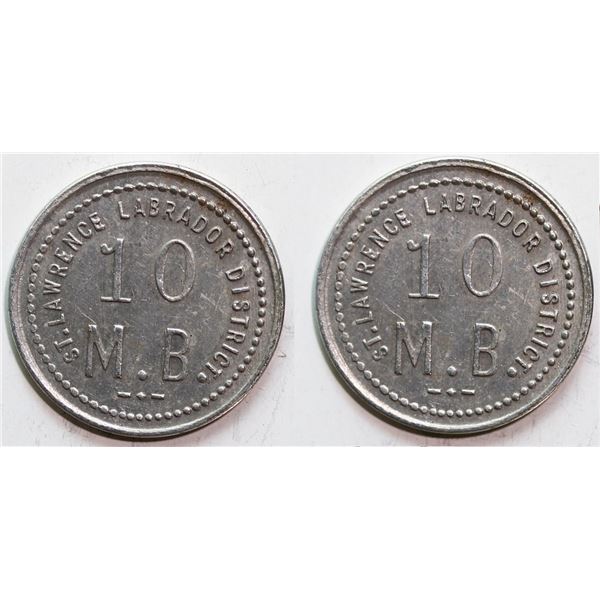 Hudson’s Bay Company St. Lawrence Labrador District 10 M.B. small lettering circa.1923 [x=#