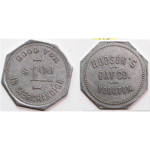 Hudson’s Bay Co. Yorkton. Good for 1.00 in Merchandise circa.1914 - Gingras 280d aluminum E