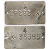 Hudson's Bay;  Aluminum Registration Plate 4 #K-38353.  See Pic.