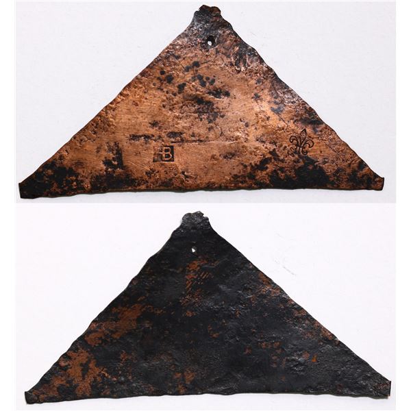 Hudson's Bay;  Fur Trade Copper Nose (Dangle HBC) type Trade Token.  See Pic.