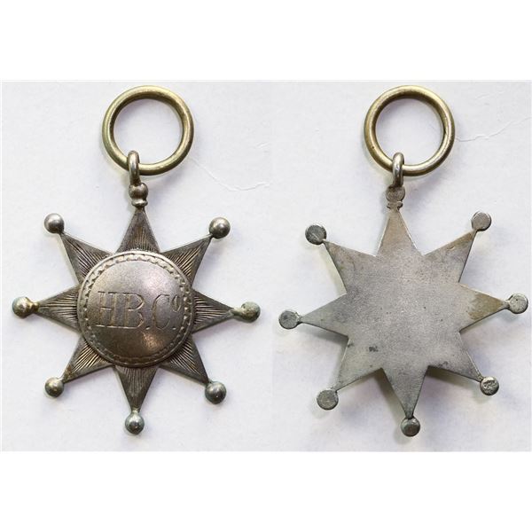 Hudson's Bay;  Hudson's Bay Factors Medal Star shaped w/HBC insrcription.  See Pic.
