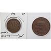 Breton 997 w/Cut Ampersand & 1842 One Penny Bank Token.  Lot of 2 pcs.