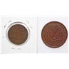 Image 2 : Breton 997 w/Cut Ampersand & 1842 One Penny Bank Token.  Lot of 2 pcs.