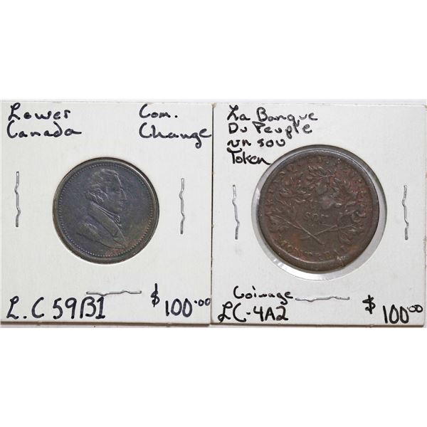 LC-4A2, Breton 716 - Banque Du Peuple & LC-59B1.  Lot of 2 issues VF to EF grades.