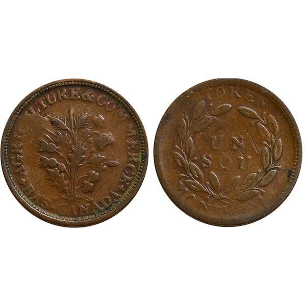 LC-30D, Br:# 686, Rare brassy bouquet sou token, XFR shows 95.39% Copper, 4.37% Zinc and 0.24% Lead.