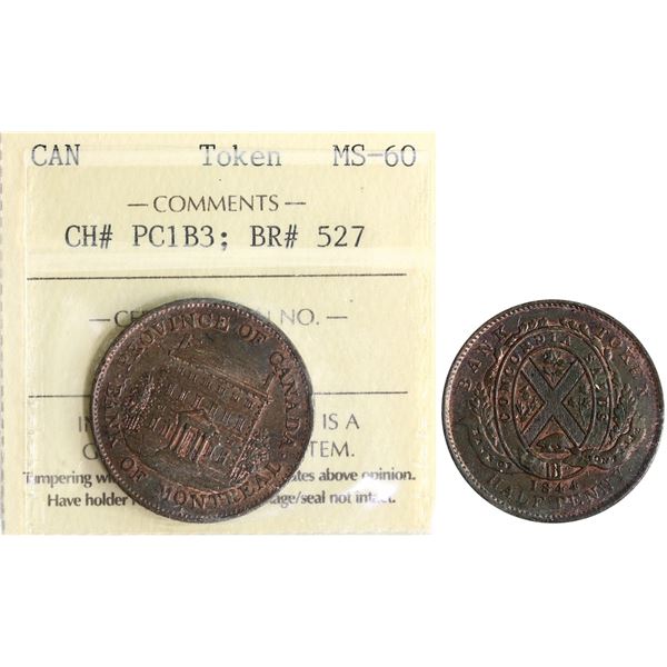 PC-1B3, Br:# 527, ICCS MS-60. Traces of Red lustre.