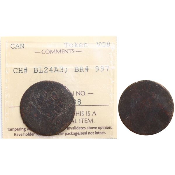 BL-24A3, Br:# 997 ICCS VG8, lightweighted Ships Colonies & Commerce Blacksmith token