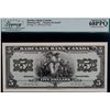 Image 2 : Barclays Bank of Canada; 1929 $5 CH-30-10-02P, Legacy Currency Grading Superb Gem Uncirculated-68PPQ