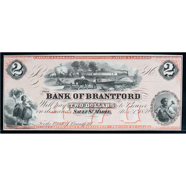 The Bank of Brantford 1859 $2 CH-40-12-04R LCG Choice Uncirculated-63PPQ