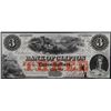 Image 1 : The Bank of Clifton 1859 $3 CH-125-10-04-04a #8791 LCG Choice Uncirculated-64PPQ