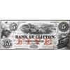 Image 1 : The Bank of Clifton 1859 $5 CH-125-10-04-06A #8402  LCG Choice Uncirculated-64, pinholes