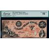 Image 1 : The Colonial Bank of Canada 1859 $5  CH-130-10-04-10 #416 LCG Choice About Uncirculated-58