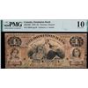 Image 2 : The Dominion Bank of Canada 1876 $4 #32018 CH-220-12-02, PMG Very Good-10. Tape repairs.  A scarce a