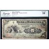 Image 2 : Bank of Hamilton 1904 $5 CH-345-18-02 #205713  LCG Very Good-10.  A scarce early type note.