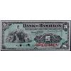 Image 1 : Bank of Hamilton 1904 $5 "SPECIMEN" CH-345-18-02S LCG Choice Uncirculated-64PPQ