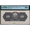Image 1 : La Banque d'Hochelaga;  ND (1898) $10 CH-360-18-06P2, PMG Gem Uncirculated-65EPQ Back Proof.