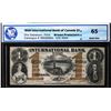 Image 1 : The International Bank of Canada 1858 $1 #15516 CH-380-10-08-04 Uncirculated or better.