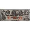 Image 1 : The International Bank of Canada; 1858 $2 #16677 CH-380-10-10-12a, PMG Very Choice Uncirculated-64.