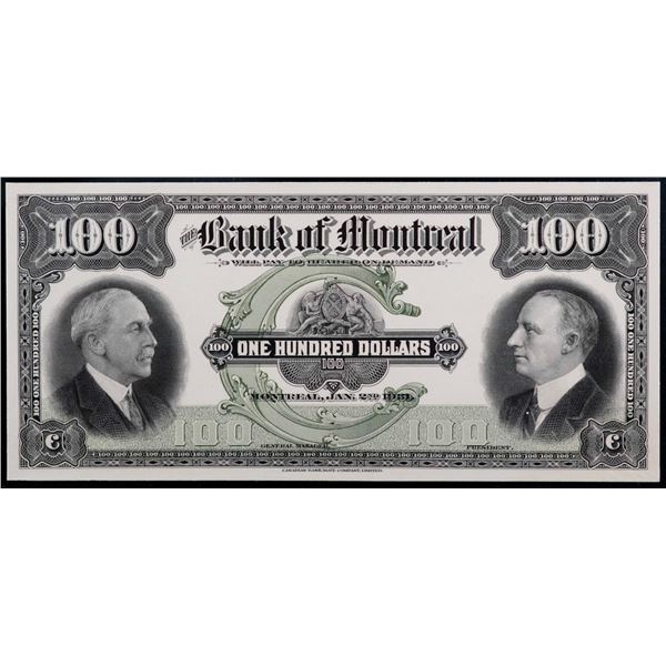 The Bank of Montreal;  1931 $100 CH-505-58-10P, PMG Superb Gem Uncirculated-67EPQ.