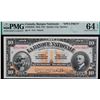 La Banque Nationale 1922 $10 #5102204S, PMG Very Choice Uncirculated-64EPQ.