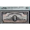 La Banque Nationale 1922 $50 CH-510-22-08S, PMG Choice Uncirculated-63.
