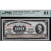 La Banque Nationale 1922 $100 CH-510-22-10S, PMG Very Choice Uncirculated-64EPQ.