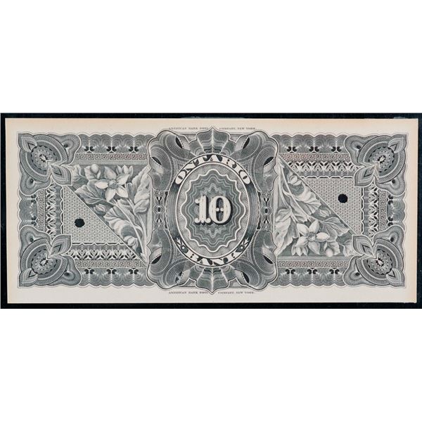 The Ontario Bank;  1888 $10 CH-555-18-06P2, PMG Very Choice Uncirculated-64.