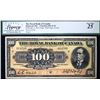 Image 2 : The Royal Bank of Canada 1913 $100 CH-630-12-22 #014599  LCG Choice Very Fine-25, pinholes.  Only 6 