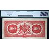 Image 3 : The Royal Bank of Canada 1913 $100 CH-630-12-22 #014599  LCG Choice Very Fine-25, pinholes.  Only 6 