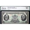 Image 2 : The Royal Bank of Canada 1927 $5 CH-630-14-02 #237779  LCG Choice About Uncirculated-53