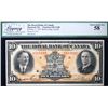 Image 2 : The Royal Bank of Canada 1927 $10 CH-630-14-08 #1519192  LCG Choice About Uncirculated-58